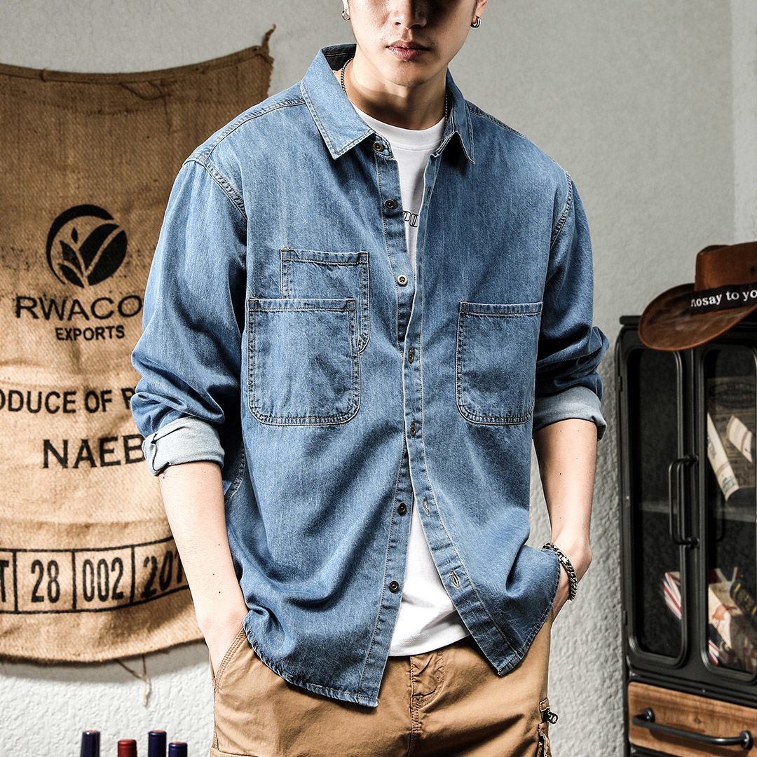 Winter Clothing Essentials - Camisa vaquera de manga larga con