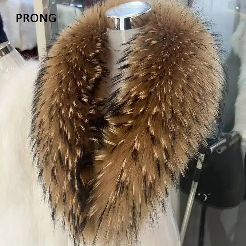 Winter Clothing Essentials - Bufanda de piel de mapache Natural