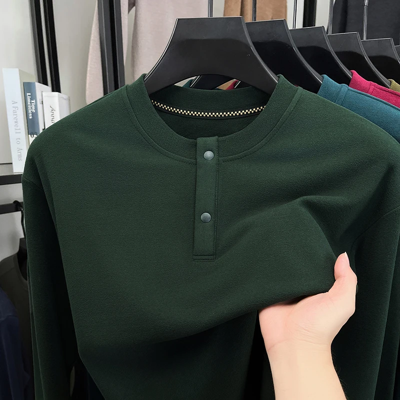 Winter Cloth - Suéter Henley de Corte Holgado para