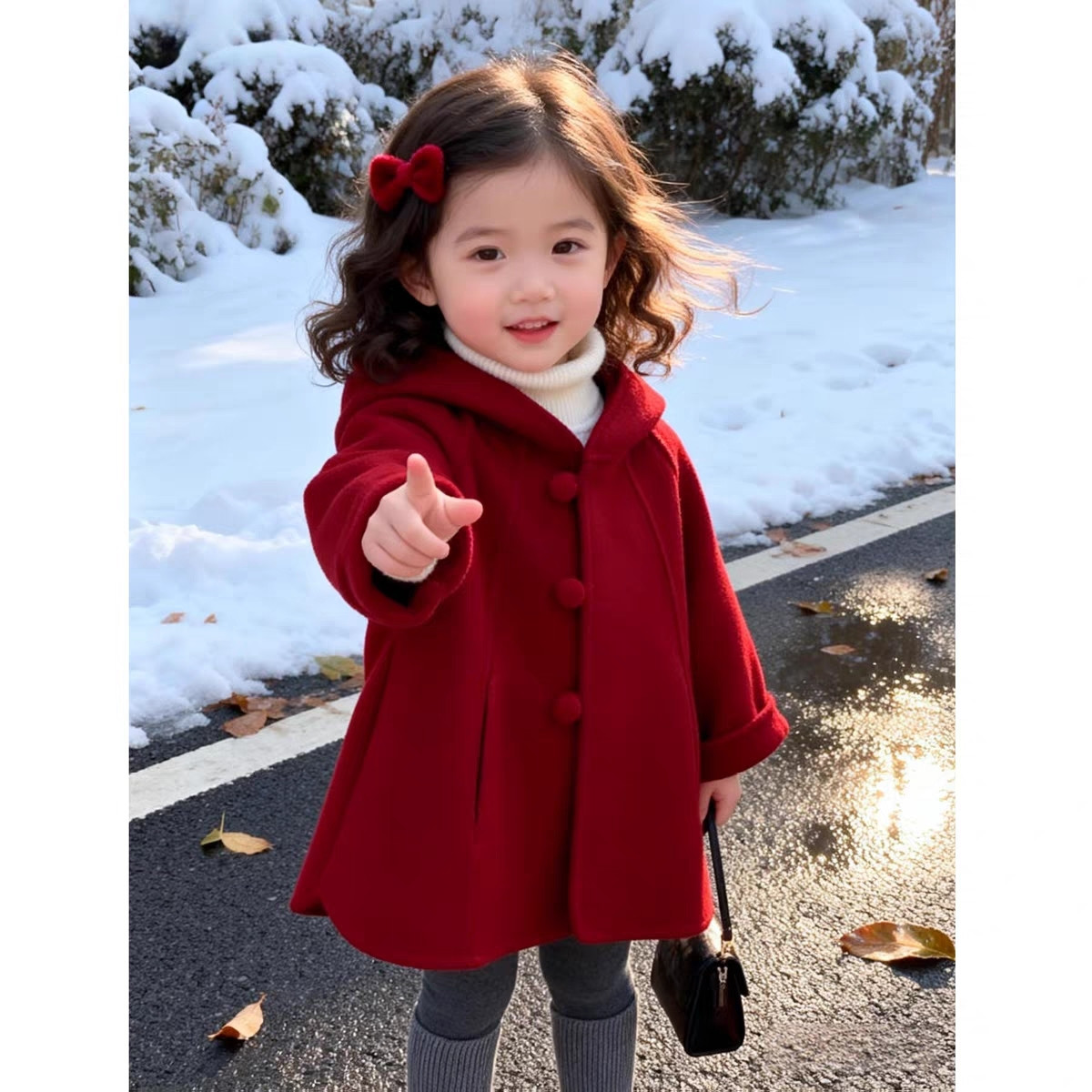 Abrigo de lana para niñas, oto - Winter Clothing For Babies reseña y precio