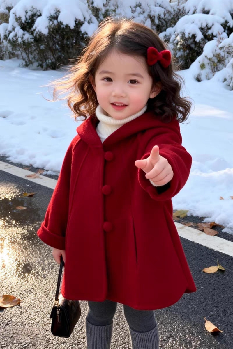 Abrigo de lana para niñas, oto - Winter Clothing For Babies reseña y precio