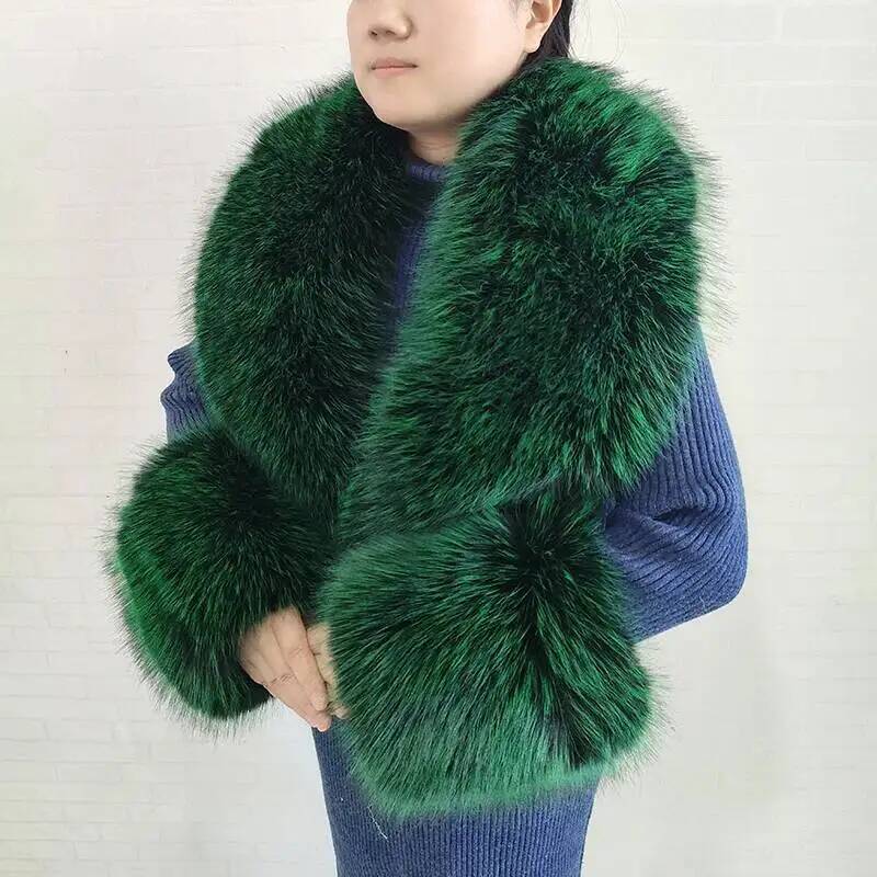 Bufanda grande de piel de zorr - Winter Clothing Essentials reseña y precio